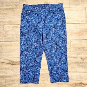 Lauren Ralph Lauren Nicole Paisley Crop Pants Women's Stretch Casual Everyday 16